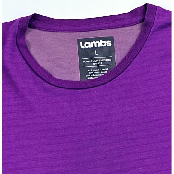 Lambs Size Large Purple Limited Edition 168/250 Women's Short Sleeve Logo Tee - Picture 8 of 8